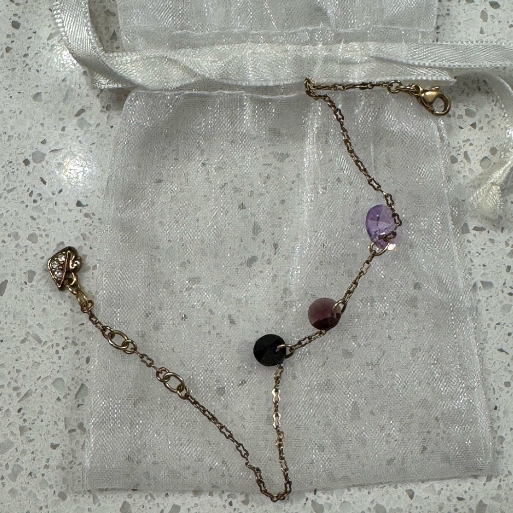 Swarovski Bracelet with Purple crystals